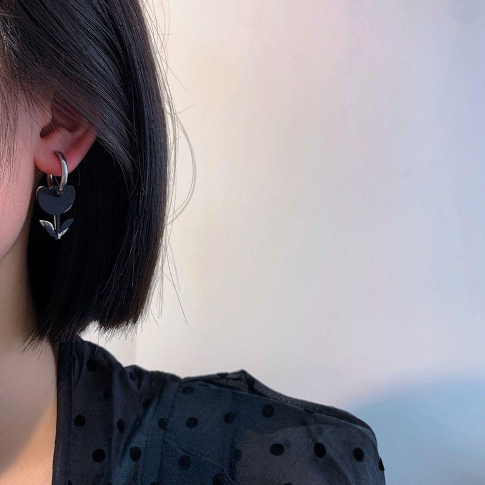 Mxbeauty Anting Tulip Perempuan Trendi Bunga Mewah Kepribadian Keren Anting Menjuntai Retro