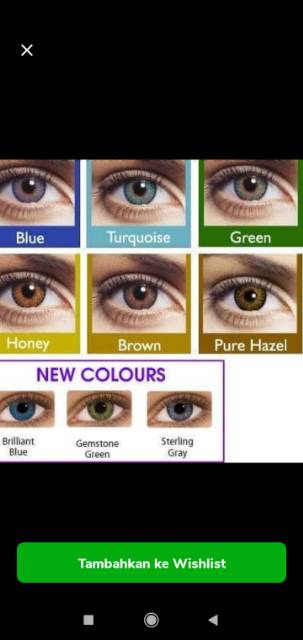 Freshlook alcon fresh look softlens warna kadar air tinggi lembut