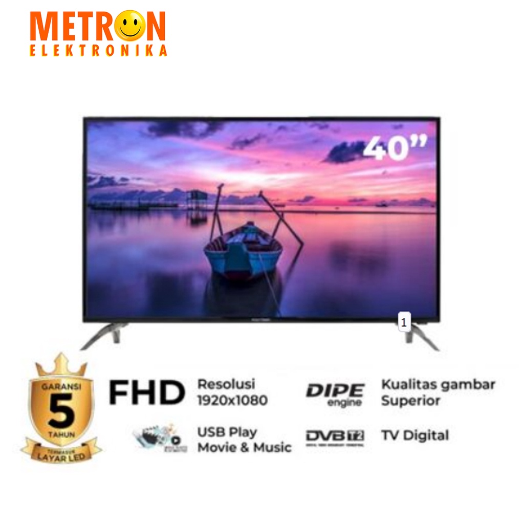 POLYTRON PLD 40 V 8953 DIGITAL DVB T2 FULL HD LED TV 40 IN / PLD40V8953