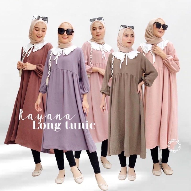 Daisy Tunik Rayana Long Tunic Crincle Premium