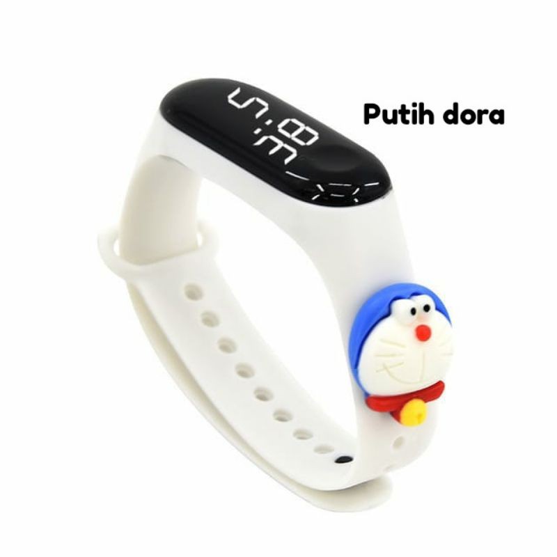 (Cod)Jam Tangan Wanita Karakter Selikon Led Rubber(Dikirim Jakarta)