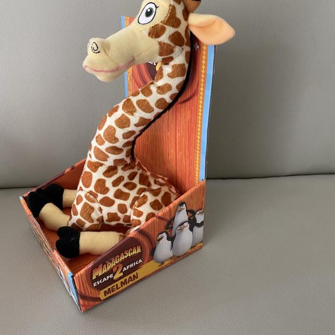 Boneka Madagascar Melman Giraffe Jerapah With Box Impor