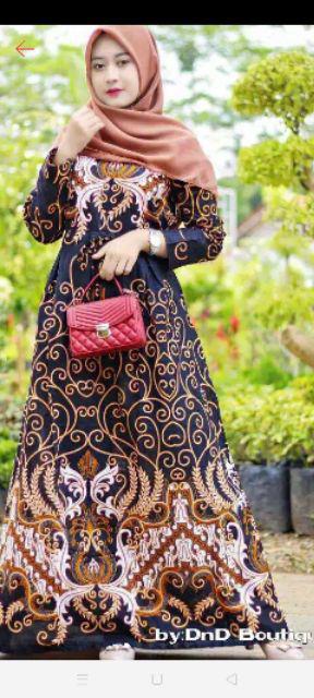 Ms Gamis Batik Sriwedari Maxi Bumil/busui Katun Sogan Allsize & Jumbo