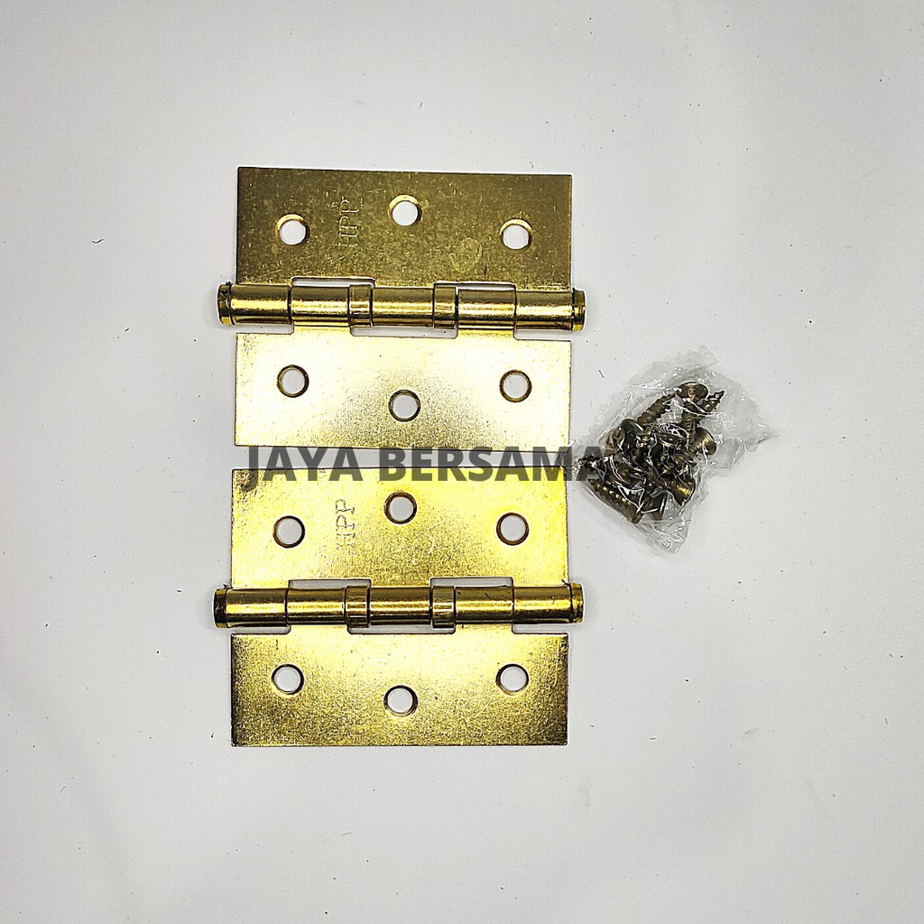 ENGSEL PLAT KUNING DAN PUTIH / ENGSEL PINTU JENDELA 3INCHI 4INCHI