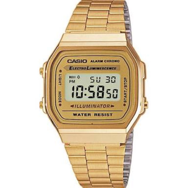 Jam tangan Casio A 168 / A-168 Gold original