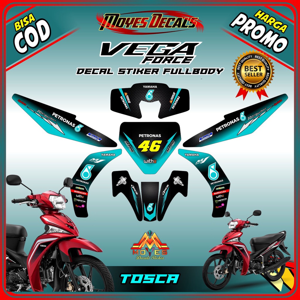Decal Vega Force - Decal Yamaha Vega Force - Decal Motor Vega Force Petronas