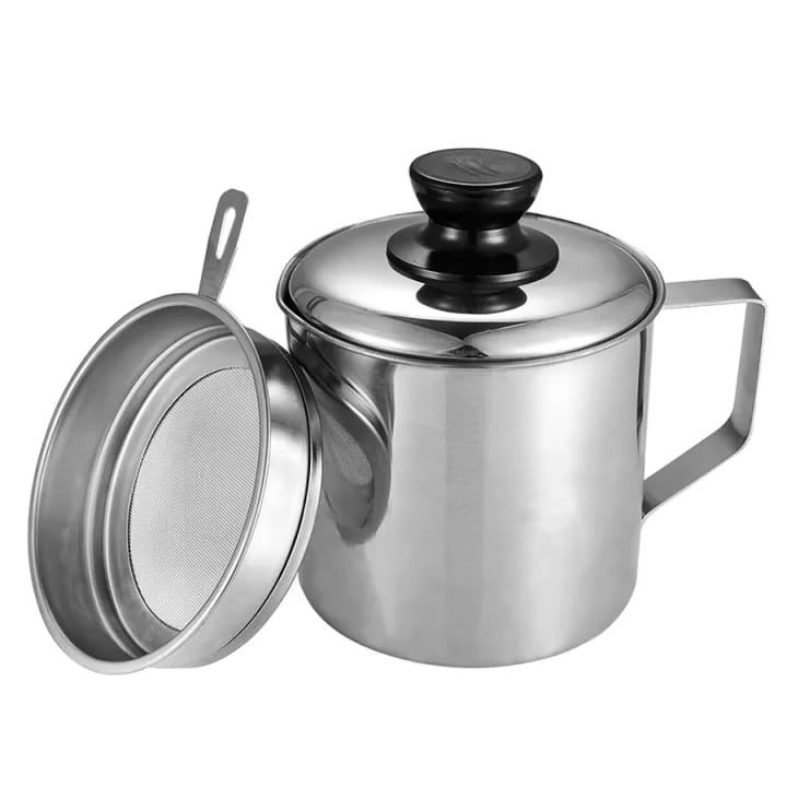 FUTAKO Oil Pot Wadah Saringan Minyak Stainless Steel 1.3L / Gelas Saringan Minyak / Tempat Saringan Minyak 304