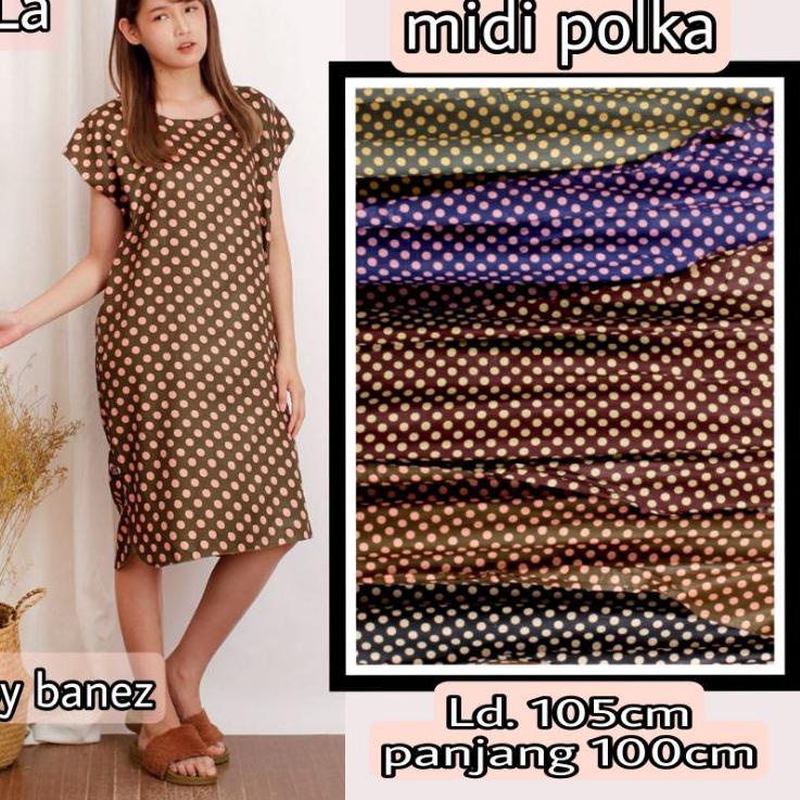 Mall daster midi polka ecer grosir Daster hamil/ Daster kekinian /  by banez original ★★★