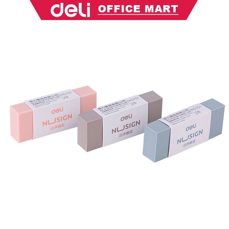 Deli Nusign Penghapus Elastis Penghapus Pensil Penghapus Mini Lucu PVC Pastel Menghapus dengan Bersih Alat Tulis Eraser