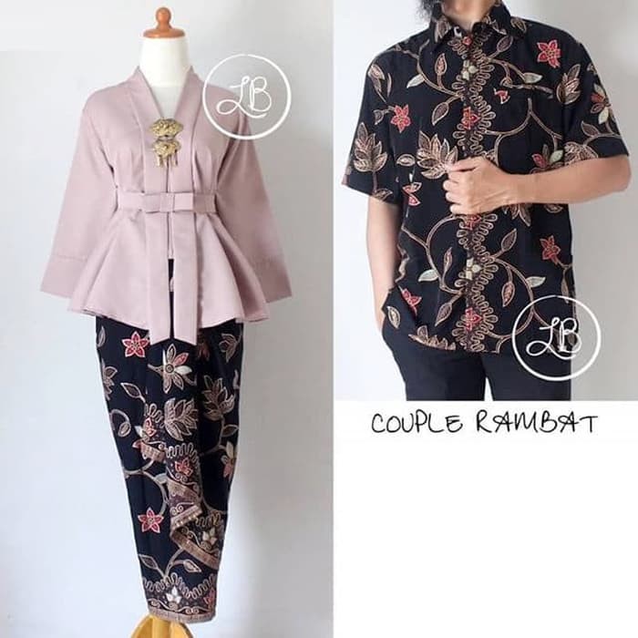 Setelan Kebaya Kutubaru Floy Couple Pink Dan Warna Lainnya