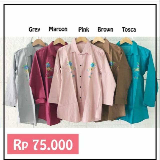 TUNIK KATUN BORDIR BUNGA