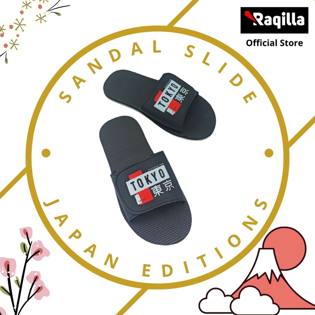 Sandal Slide Pria Sandal Tulisan Japan Editions Tokyo Osaka sendal distro jepang
