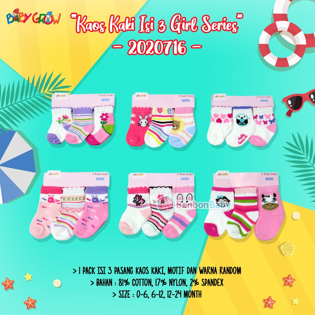 Babygrow kaos kaki bayi isi 3