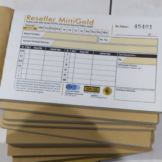 

Nota Resmi Reseller Minigold Mini Gold