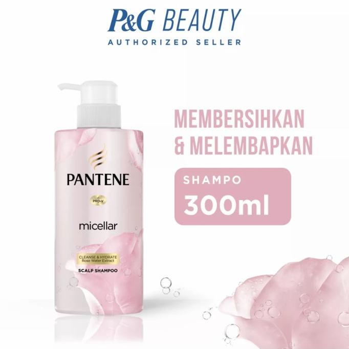 #COD# Pantene Pro-V Micellar Cleanse & Hydrate Rose shampoo sampo 300 ml #COD#