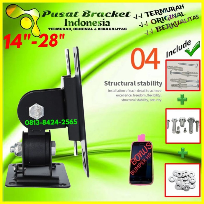 Bracket Tv Swifle 14&quot;-28&quot; Fleksible | PREMIUM MODEL | IZ.SWFO-001