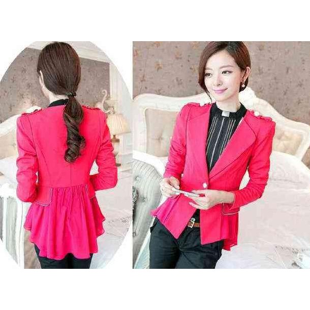 Blazer Twist Fanta LO blazer wanita wedges combi pink fanta