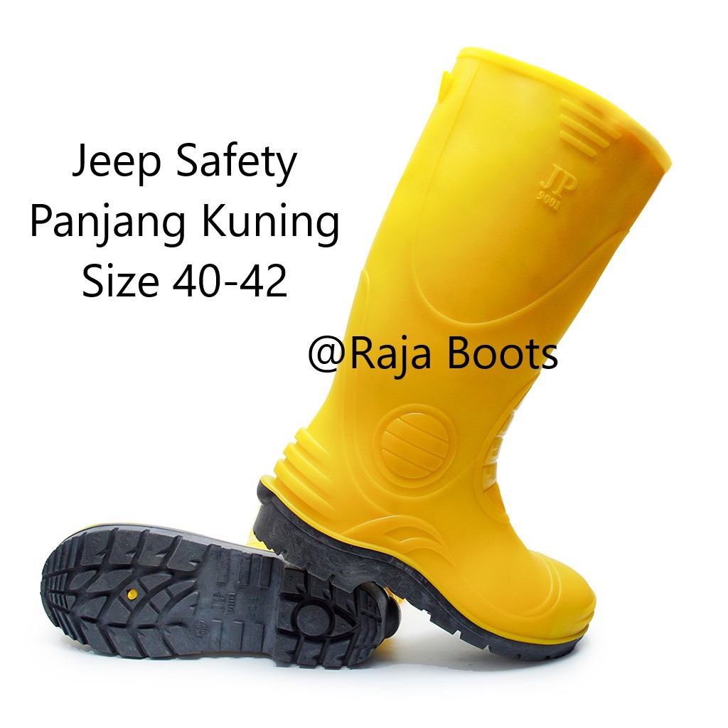 Sepatu Boot Safety Panjang Jeep Kuning