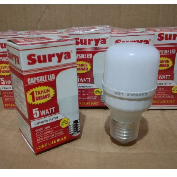 Lampu LED, LED Lamp Surya Capsule 5watt (GARANSI)