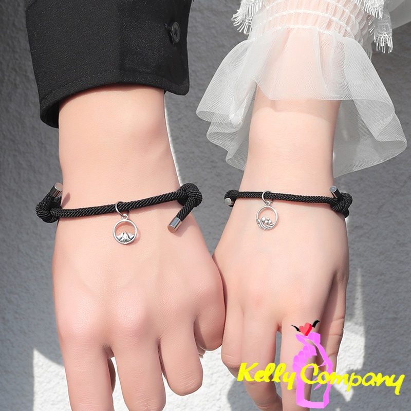 2 pcs gelang magnet/1 Pasang Gelang Couple Magnet Gelang Tali Couple Magnet Persahabatan