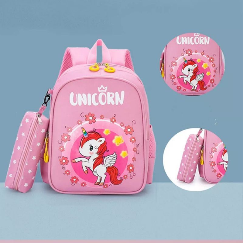 TAS ANAK SEKOLAH SD SMP D3 S1 FRESH GRADUATED TAS PAKET SET UNICORN