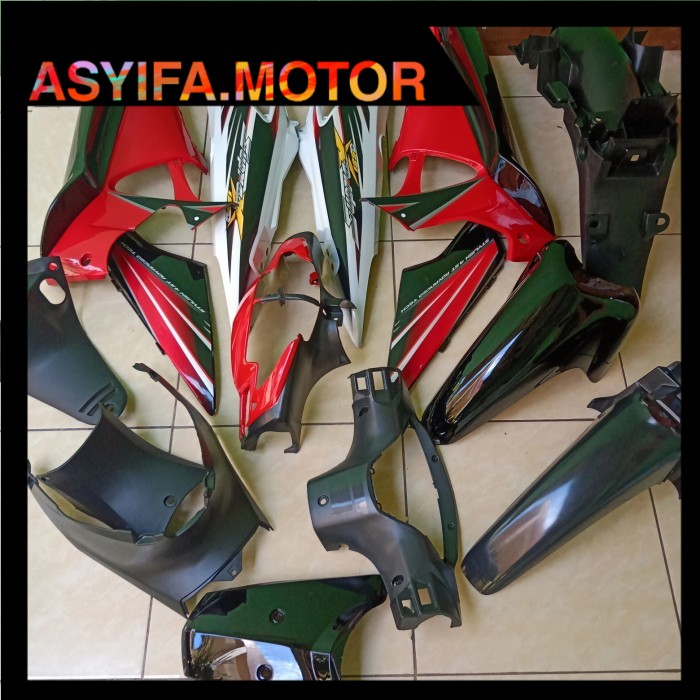Full body Supra X 125 lama merah putih