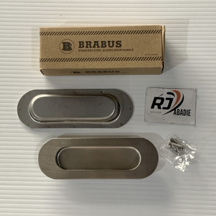 Handle Gagang Kom Tarikan Tanam Pintu Sliding Stainless Brabus [1set]