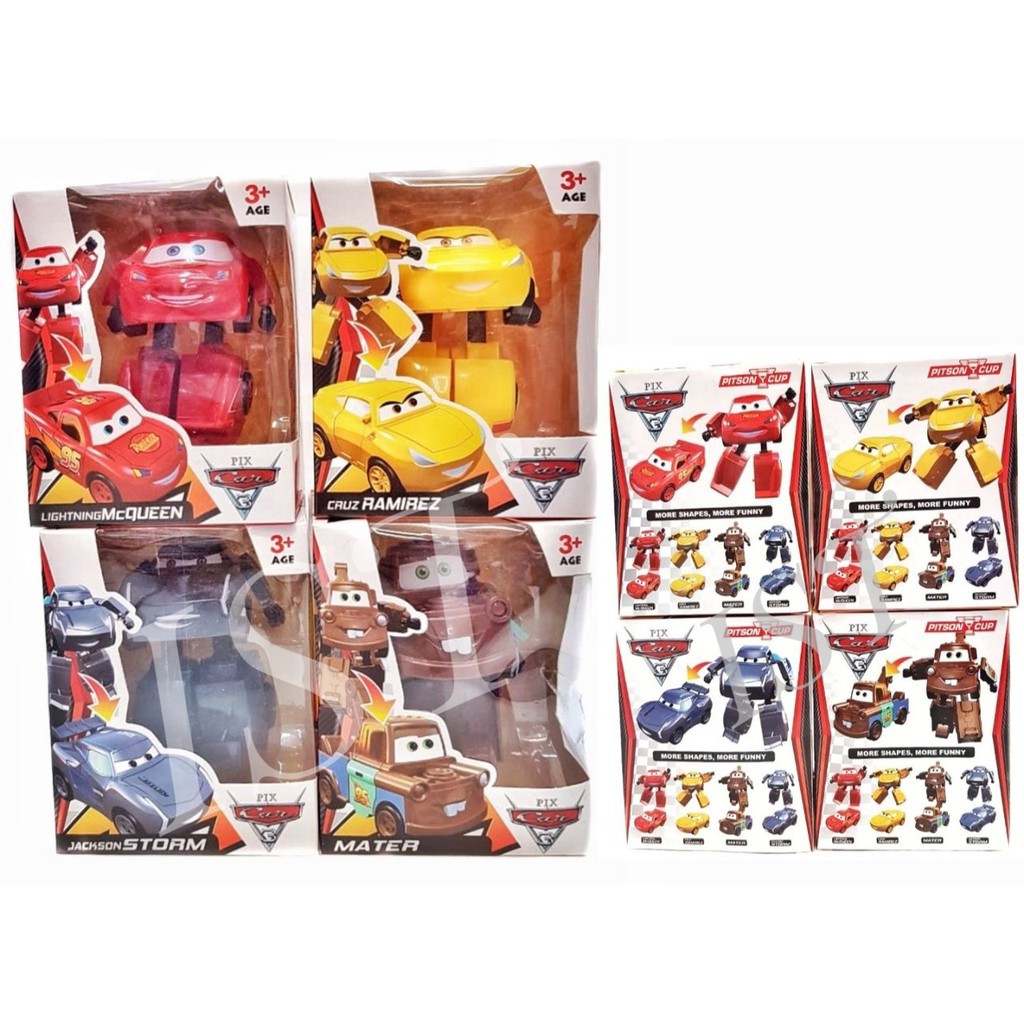 Mainan Permainan Maenan Edukasi mobil Mobilan Balap Balapan Sport Car Berubah Jadi Robot Motif Cars 