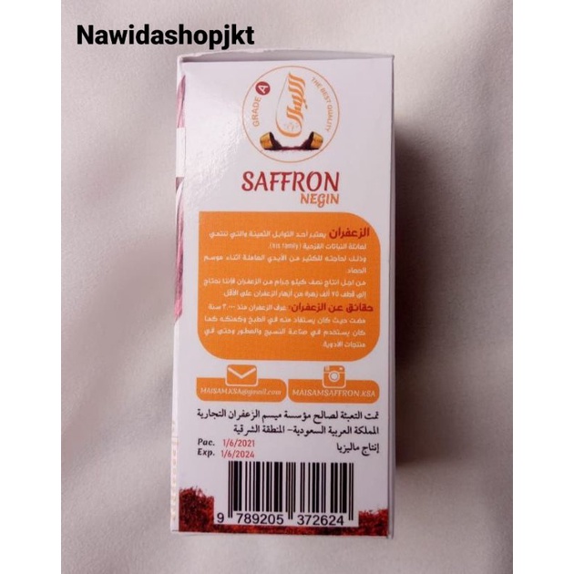 Saffron Super Negin 1 Gr Maisam Distributor Jakarta