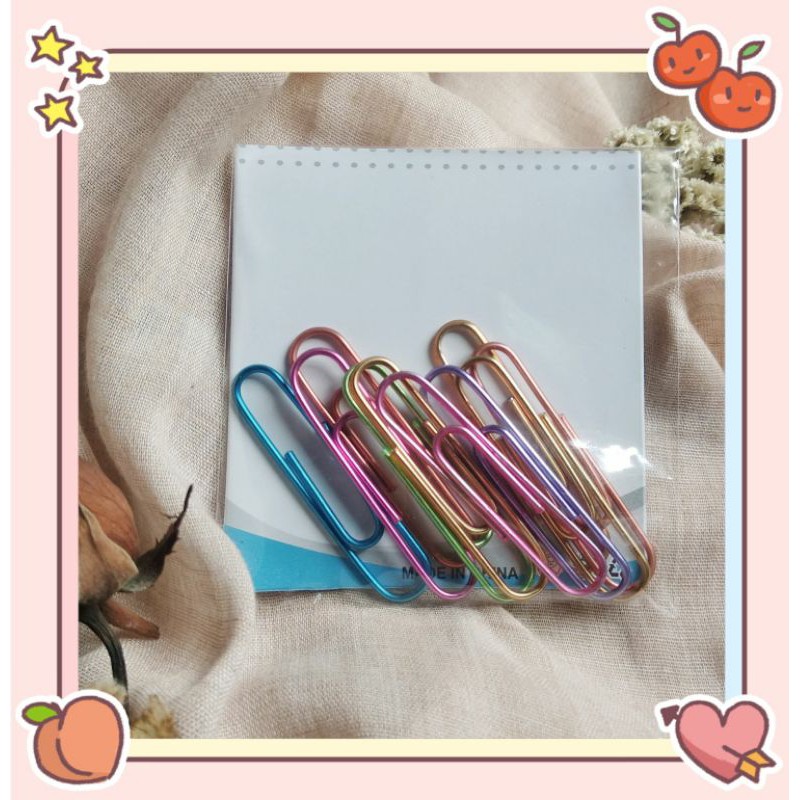 

Paper Clip Metalic Warna Warni Eceran