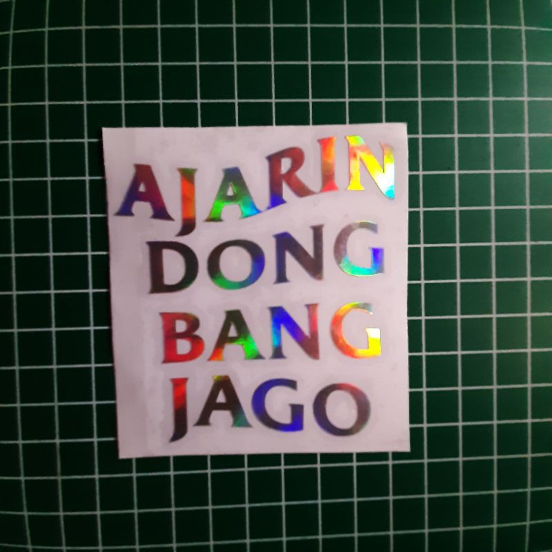 

Stiker Ajarin Dong Bang Jago, Sticker Cutting 8cm x 8.5 cm