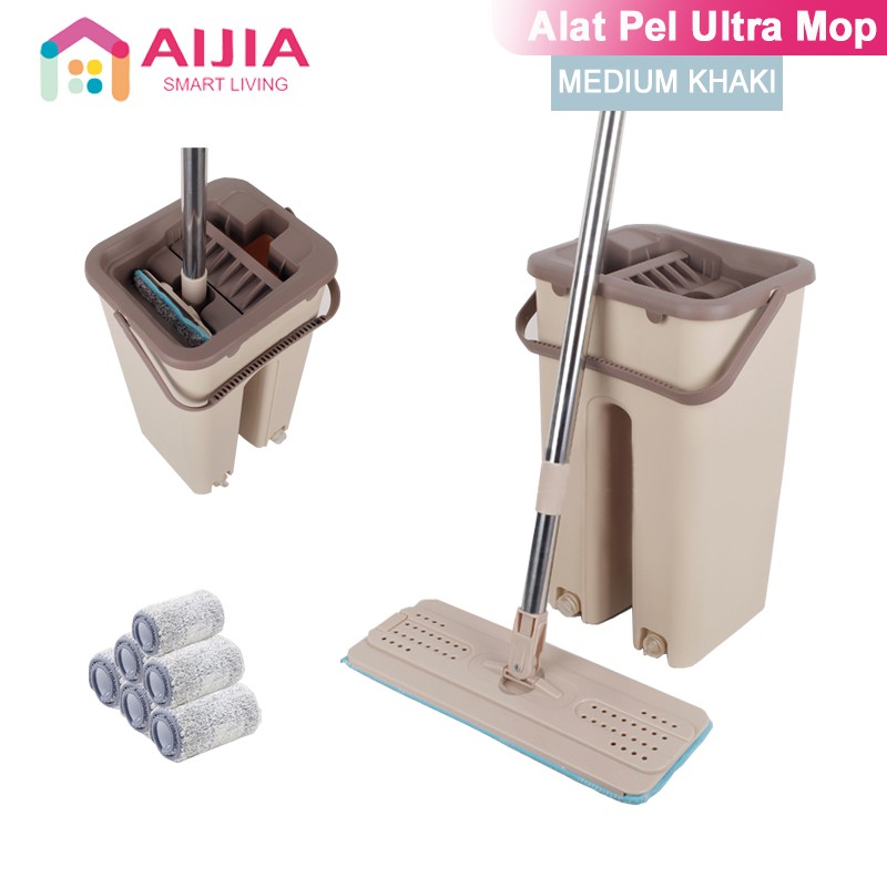 AIJIA Pel Lantai Praktis Ultra Mop Medium Khaki 020084M