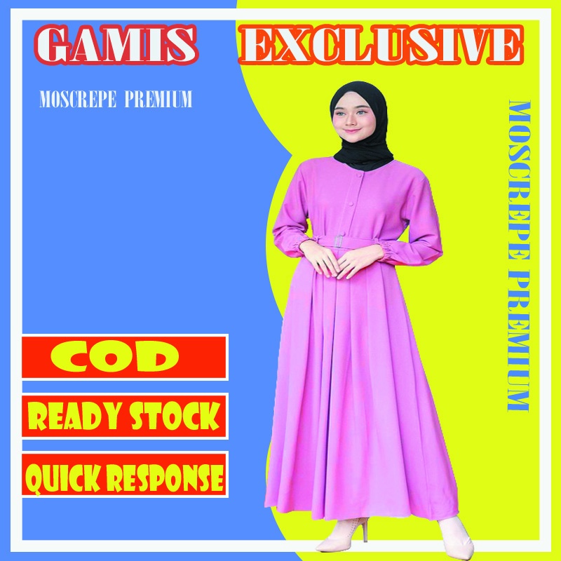 Gamis remaja Pesta Mewah Kekinian Premium Jumbo Syari Wanita Terbaru 2021 Polos Hitam Putih Modern