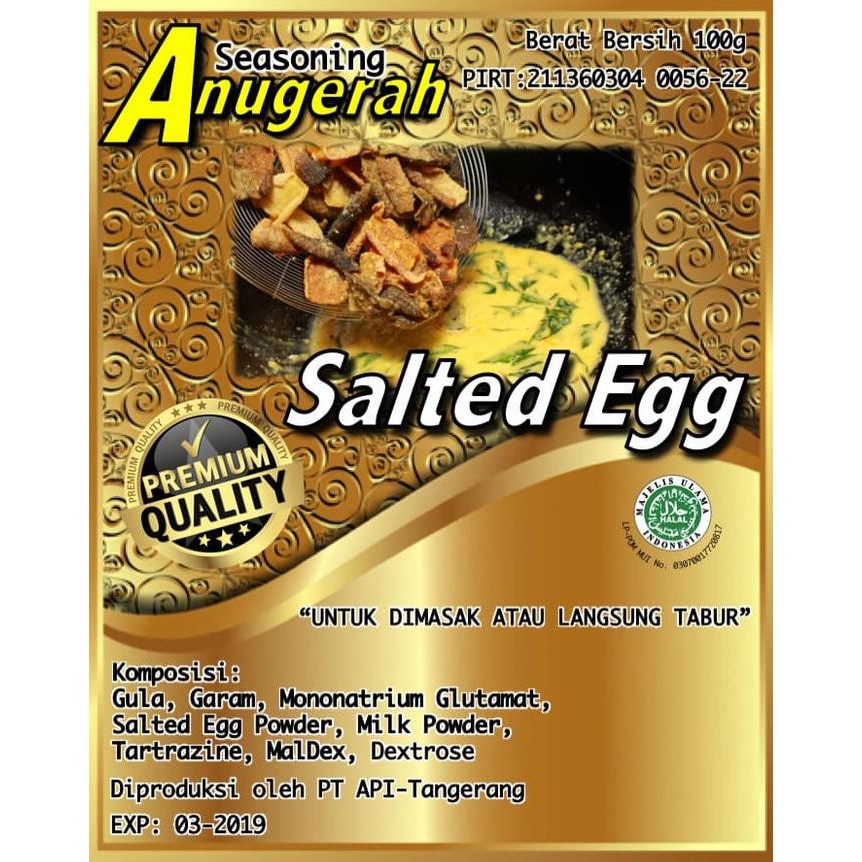 

BERKUALITAS! Salted Egg Powder bubuk telur asin Premium