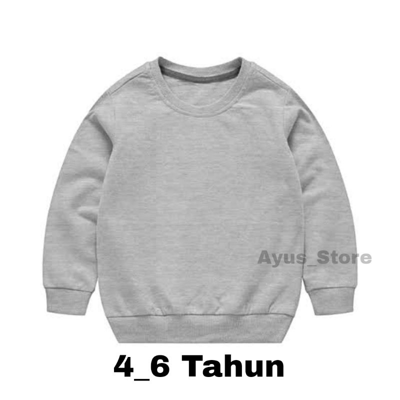 SWEATER ANAK POLOS LAKI LAKI / SWEATER ANAK POLOS WANITA /  SWEATER CREWNECK POLOS / jaket anak