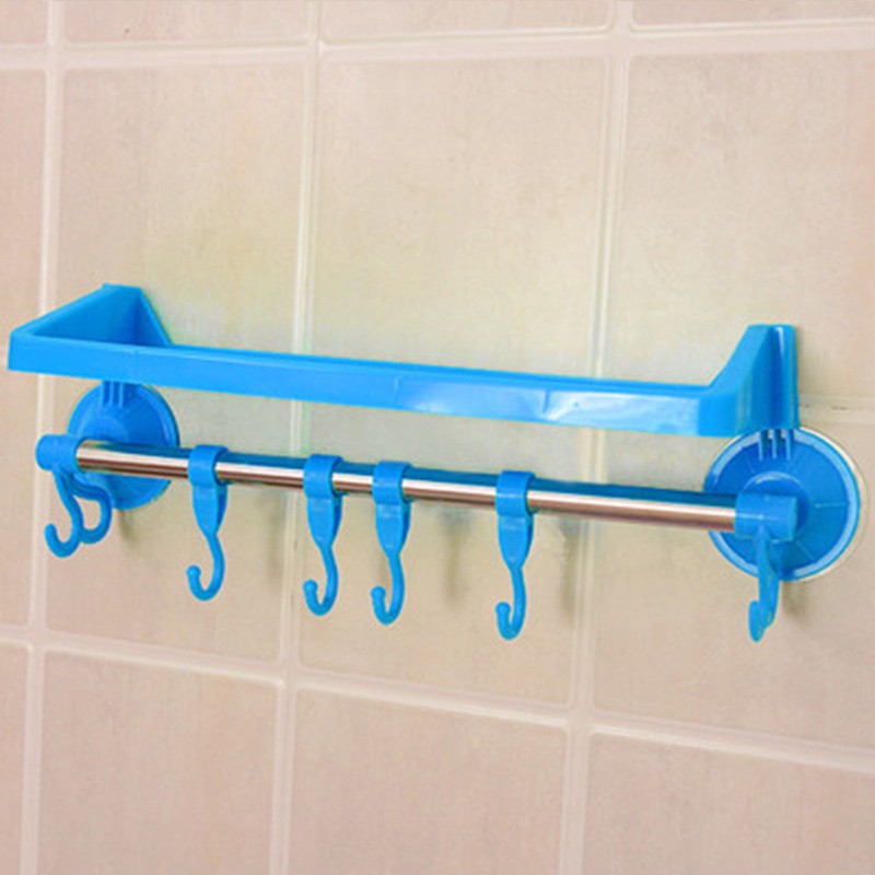 {HM} COD Rak Gantungan 2IN1 / Gantung Handuk dan Tempat Sabun Shampoo Tempel Dinding Kamar Mandi Dap