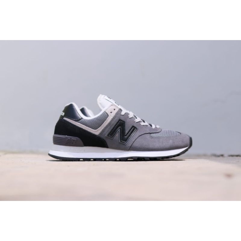 Sepatu Sneakers Casual Pria/Wanita New Bal*nce 574 Black Grey Original
