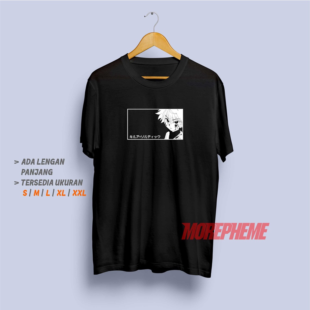 Kaos Killua Zoldyck Hunter X Hunter Baju Anime Manga Japan Jepang Kartun Figure Tshirt Pria Wanita C