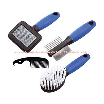 Ferplast Grooming Set For The Small Animal cocok untuk kelinci dengan pegangan ergonomis