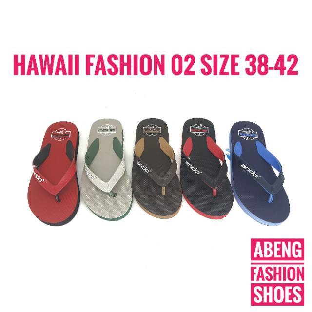  SANDAL  JEPIT  ANDO  HAWAII FASHION 02 UKURAN  38 42 Shopee 