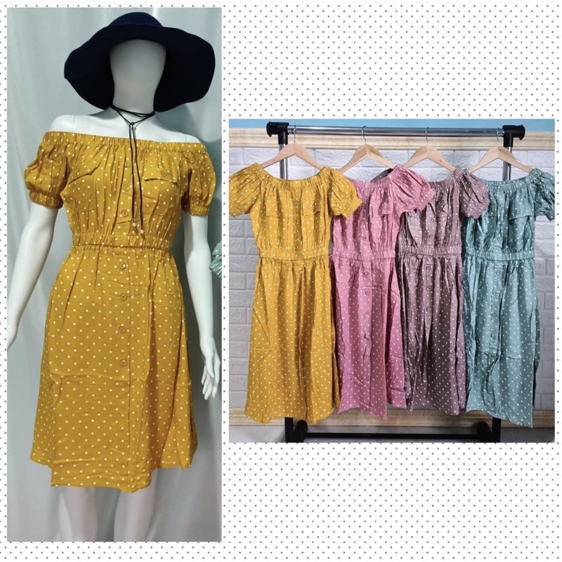 Dress sabrina polkadot import