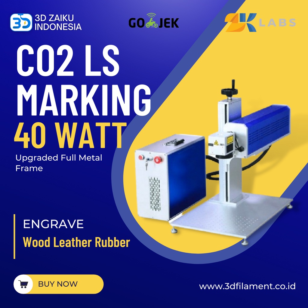 Zaiku Industrial CO2 Laser Marking 40 Watt Engrave Wood Leather Rubber