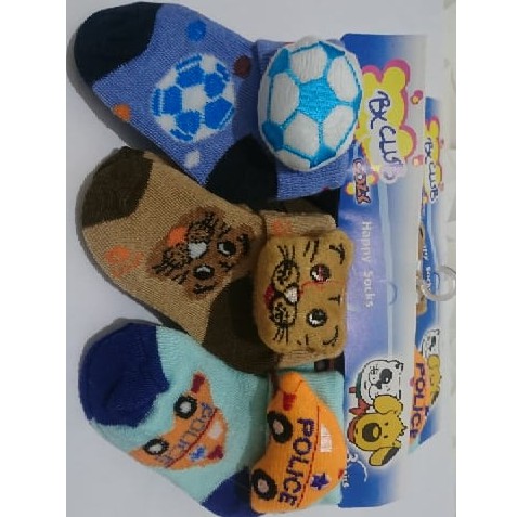 (3 PASANG) KAOS KAKI BAYI BONEKA USIA 0-9 BULAN