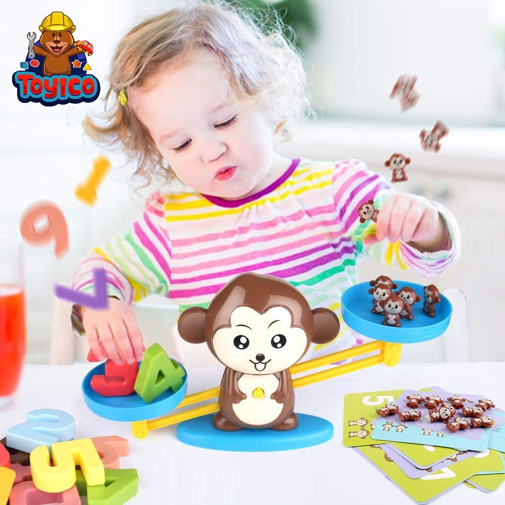 [Toyico] Mainan Edukasi Anak Timbangan Pintar Monkey balance Monyet Belajar Berhitung Matematika-7