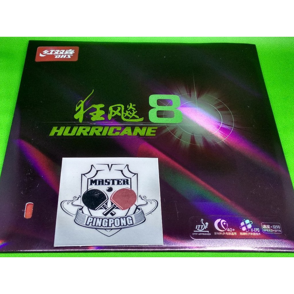 DHS Hurricane 8 - Karet Pingpong DHS Bat Tenis Meja fitness n spo