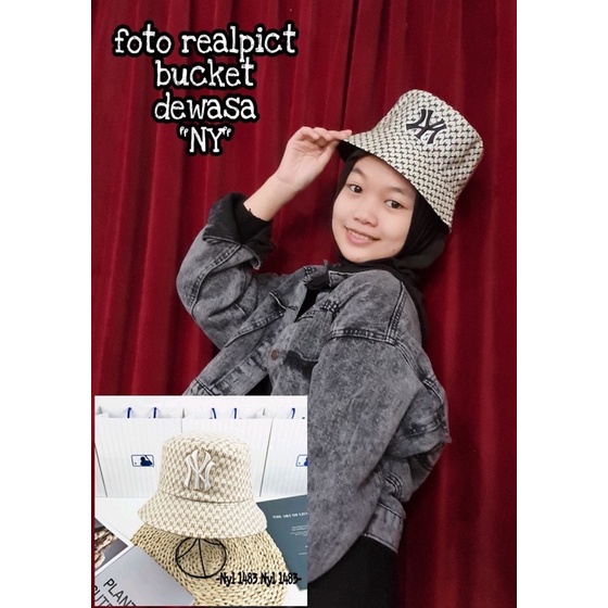 TOPI BASSEBALL BUCKET NY DEWASA BISA BULAK BALIK ~ UNISEX NY !!! TRENDY BUCKET