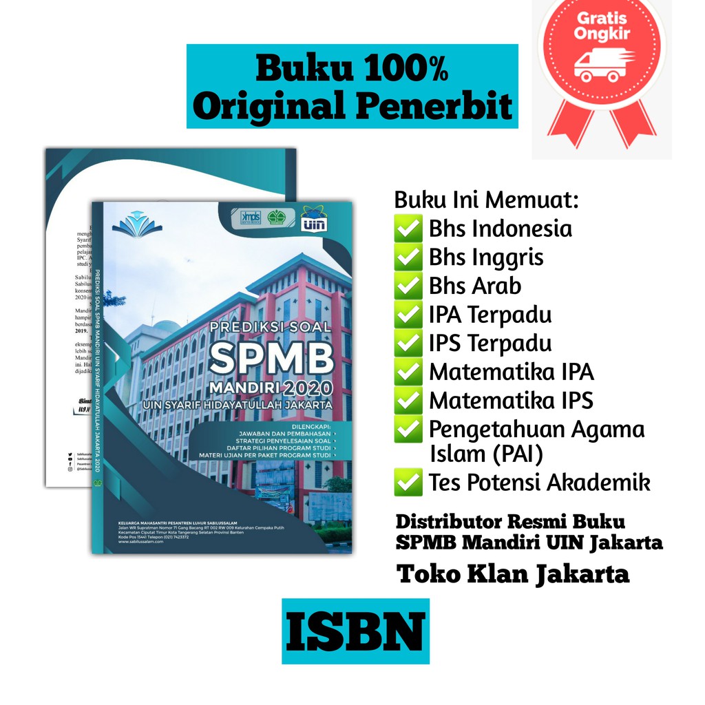 Buku Prediksi Soal Spmb Mandiri Uin Jakarta 2021 Shopee Indonesia