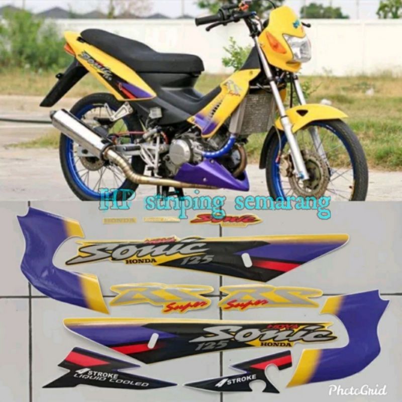 Striping Honda Sonic RS 125 th 2000 kuning
