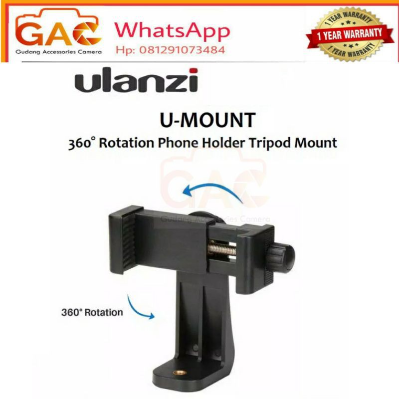 ULANZI holder tripod U mount horizontal vertikal 360 smartphone Hp