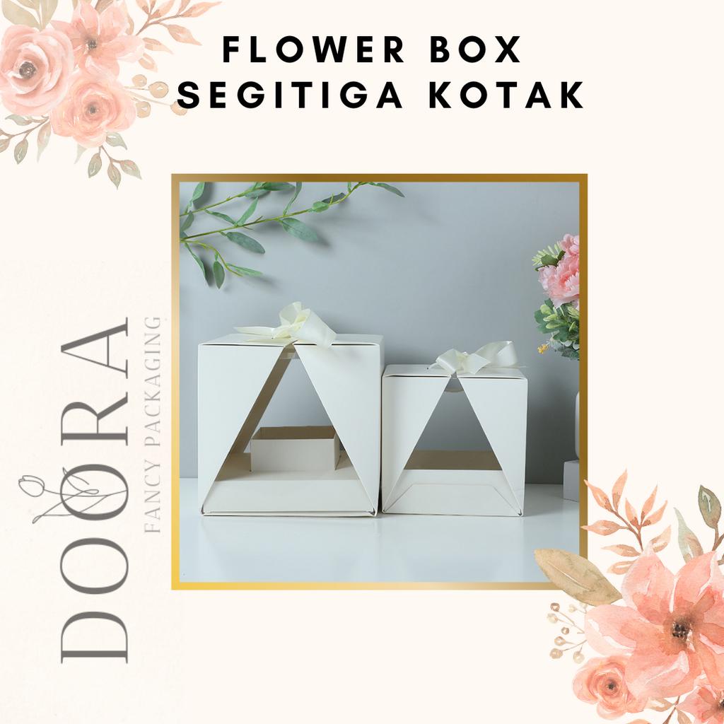 Flower Box Segitiga Kotak / Kotak Buket Bunga